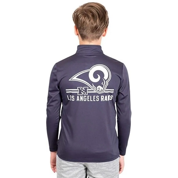 SOLD Los Angeles Rams BOYS 1/4 Zip Pull Over - Picture 2 of 2